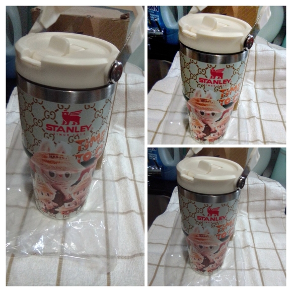 Stanley White and Red Travel Mug - Picture 6 of 8